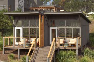 Exterior of Outbound Yosemite Cabin