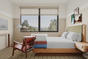 Yosemite bedroom with double window